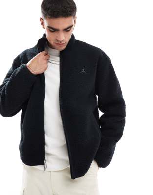 Jordan Jordan Flight sherpa jacket in black