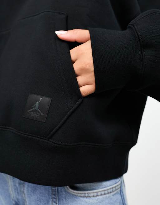 Jordan – Flight – Svart sweatshirt i fleece med kvartslång dragkedja, 2 av 4