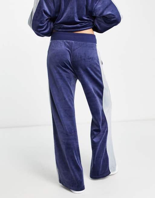 Jordan Flight Velour full zip track trousers in midnight navy