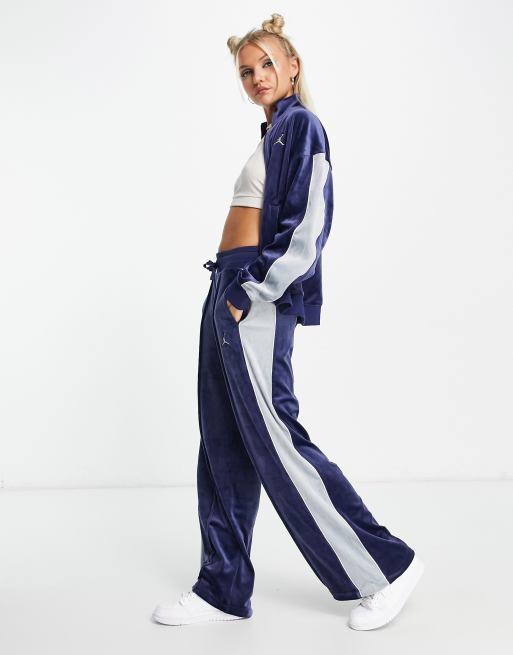 Jordan – Flight Velour – Trainingshose aus Velours in Mitternacht-Marineblau mit Reißverschluss, 4 von 4