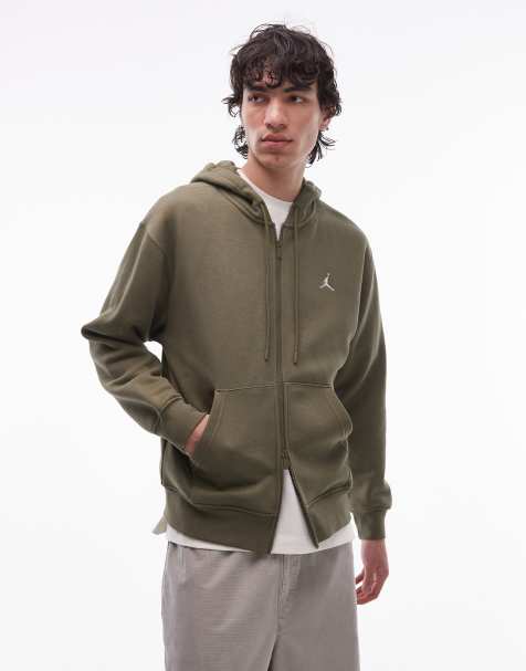 Jordan full zip hoodie in khaki - view 1