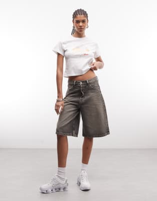 Jordan graphic baby tee in white