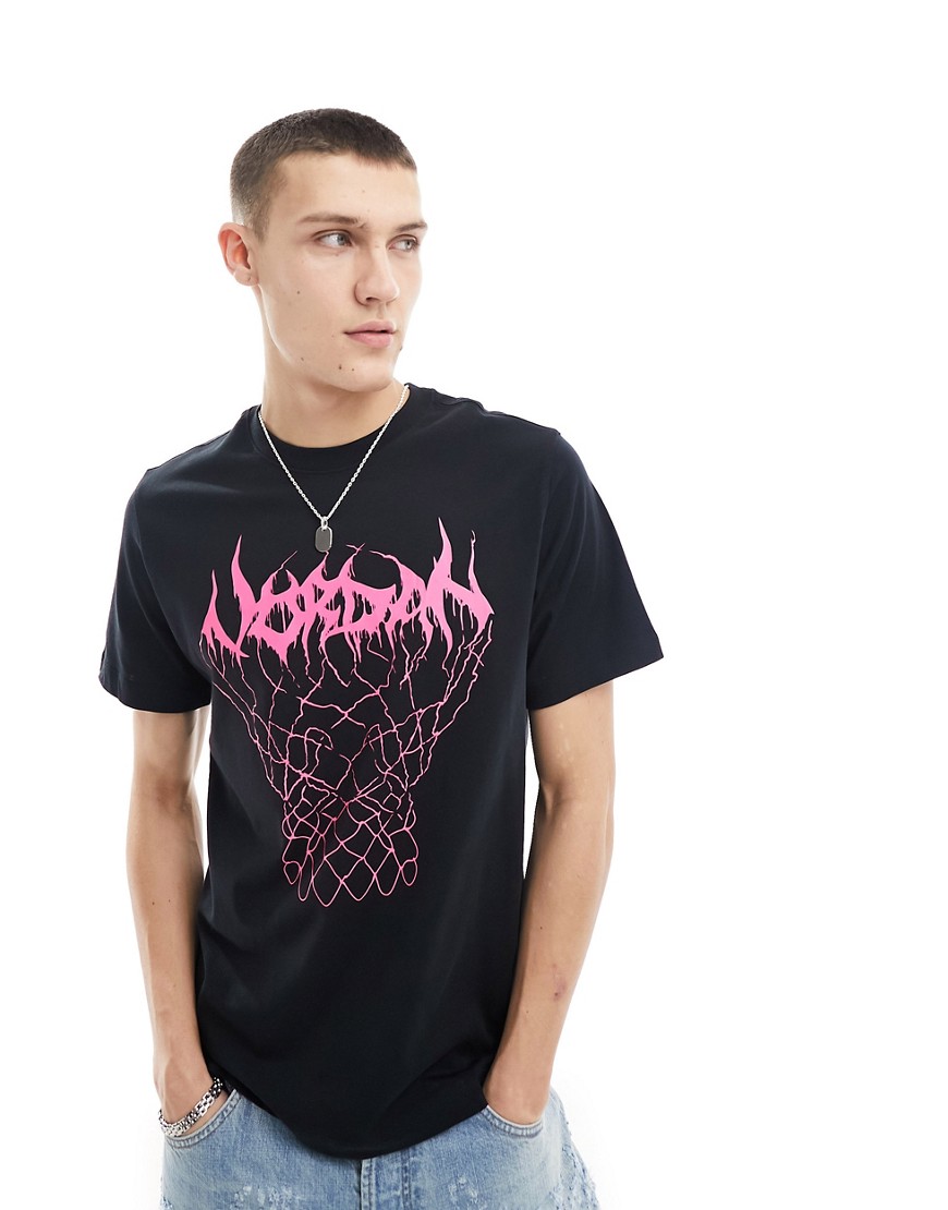Jordan graphic basket ball t-shirt in black
