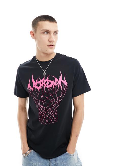 Jordan graphic basket ball t-shirt in black 