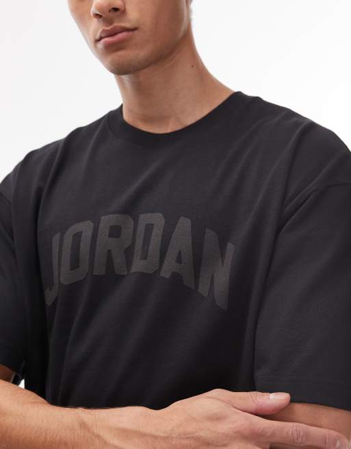 Jordan graphic logo boxy t-shirt in black