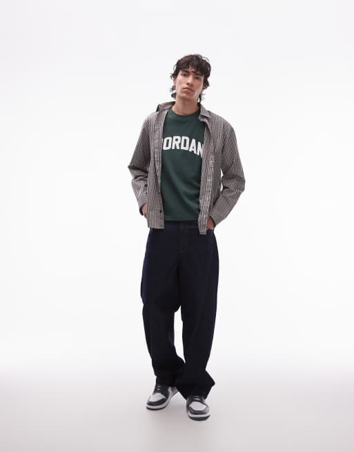 Jordan graphic logo boxy t-shirt in dark green