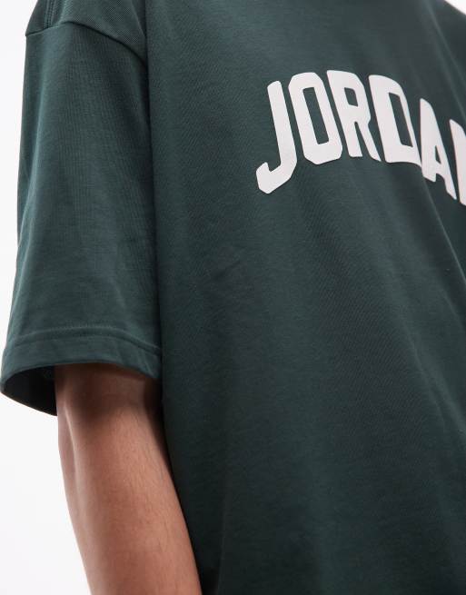 Jordan graphic logo boxy t-shirt in dark green