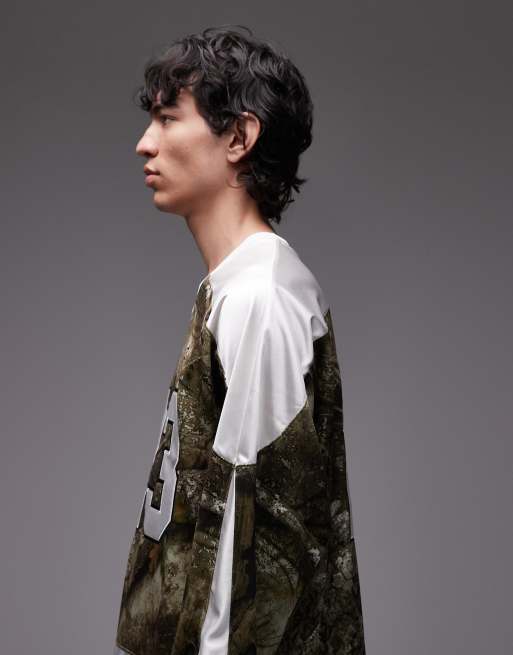 Jordan graphic long sleeve jersey t-shirt in real tree camo , 3 of 5