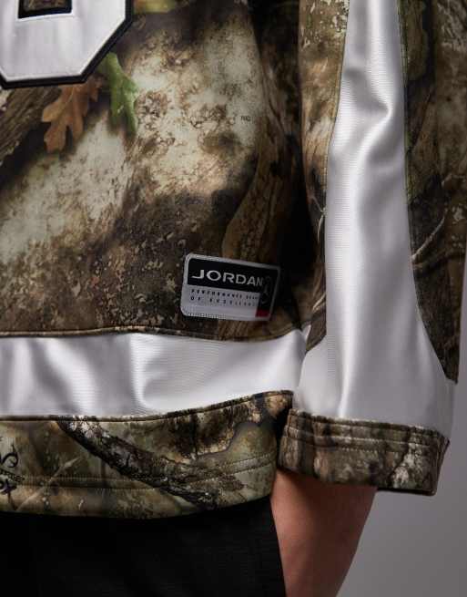 Jordan graphic long sleeve jersey t-shirt in real tree camo , 5 of 5