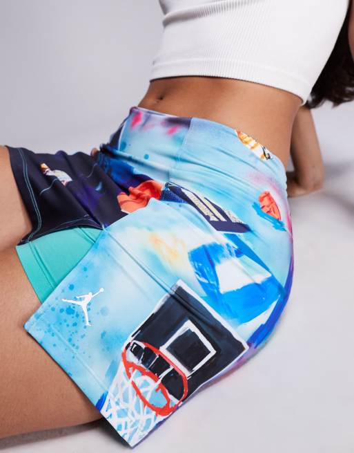 Jordan graphic mini skort in green and multi, 3 of 5