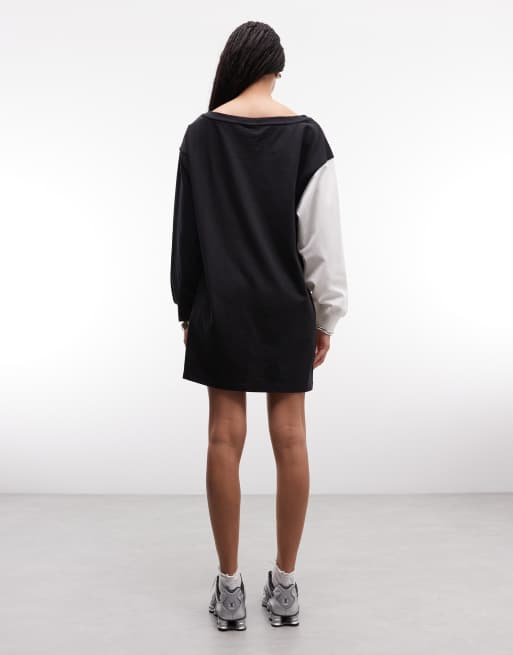 Jordan graphic print dress in black and white , 4 of 4