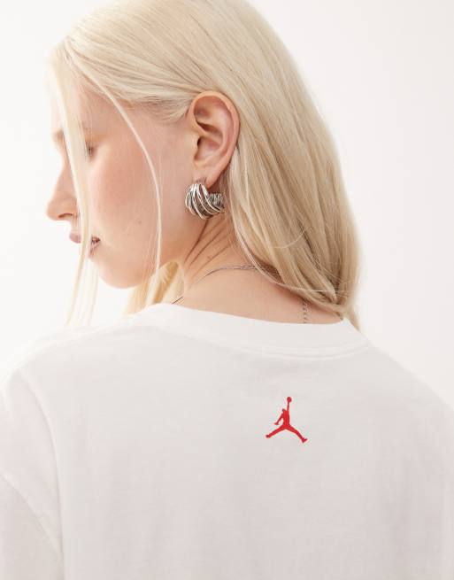 Jordan graphic t-shirt in cream and red, 2 of 4