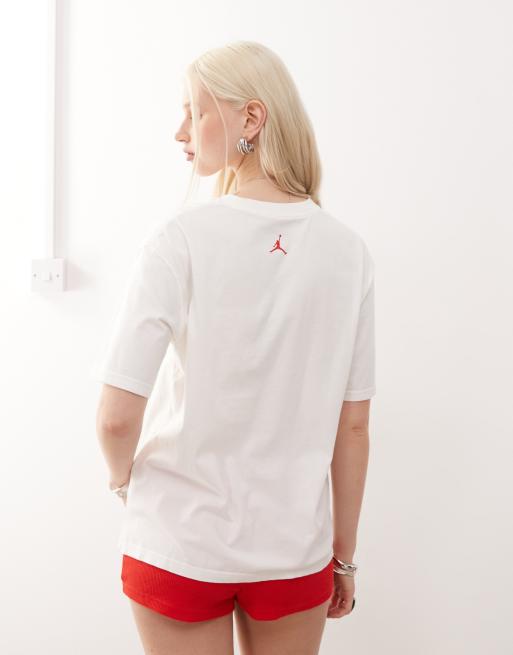 Jordan graphic t-shirt in cream and red, 4 of 4