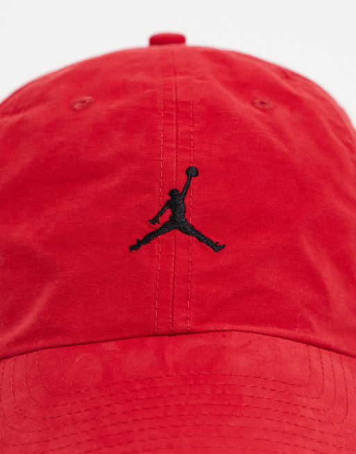 Jordan – H86 Jumpman – Czapka z daszkiem w spranym czerwonym kolorze , 3 z 4