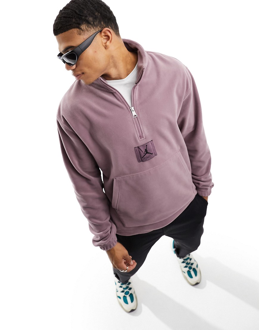 Jordan half-zip winterized fleece sweatshirt in purple