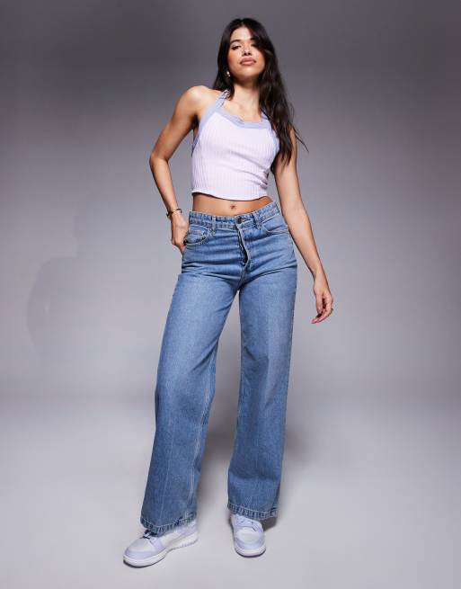 Jordan halterneck crop top in purple, 3 of 4