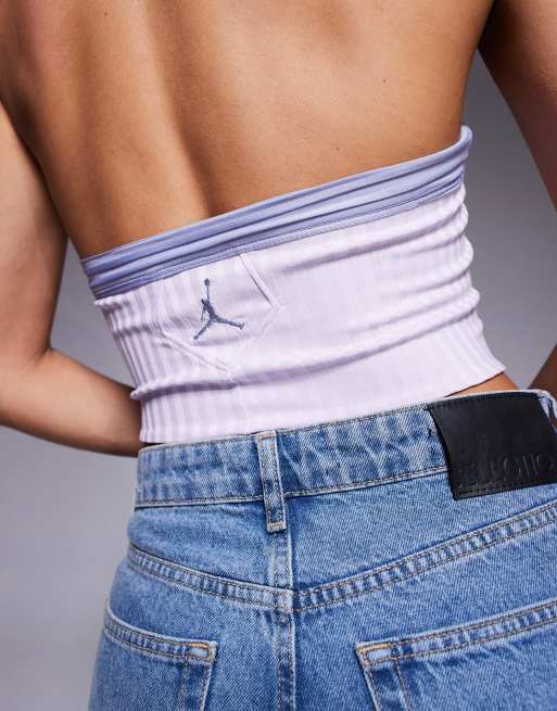 Jordan halterneck crop top in purple, 4 of 4