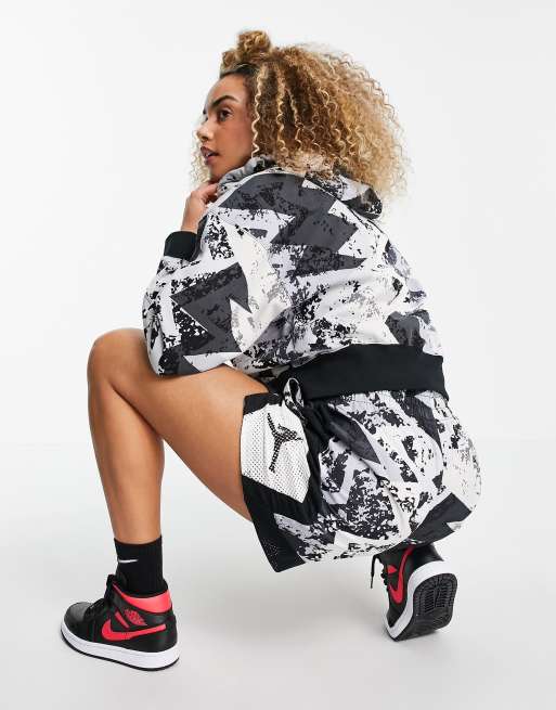 Jordan - Heatwave - Felpa con cappuccio grigia e nera con stampa a rombi , 2 di 4