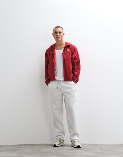 Jordan heavyweight straight leg logo joggers in light grey - view 1