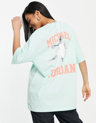 Jordan Heritage oversized jumpman logo t-shirt in mint