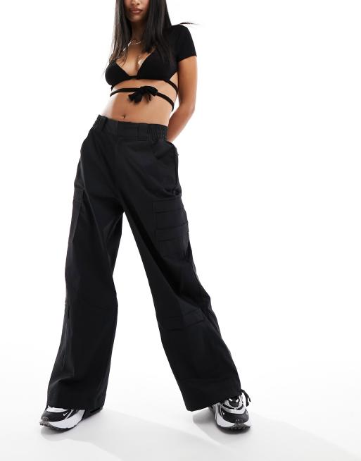 Women's High Waist Stretchable Formal Wide Leg Parallel Trouser