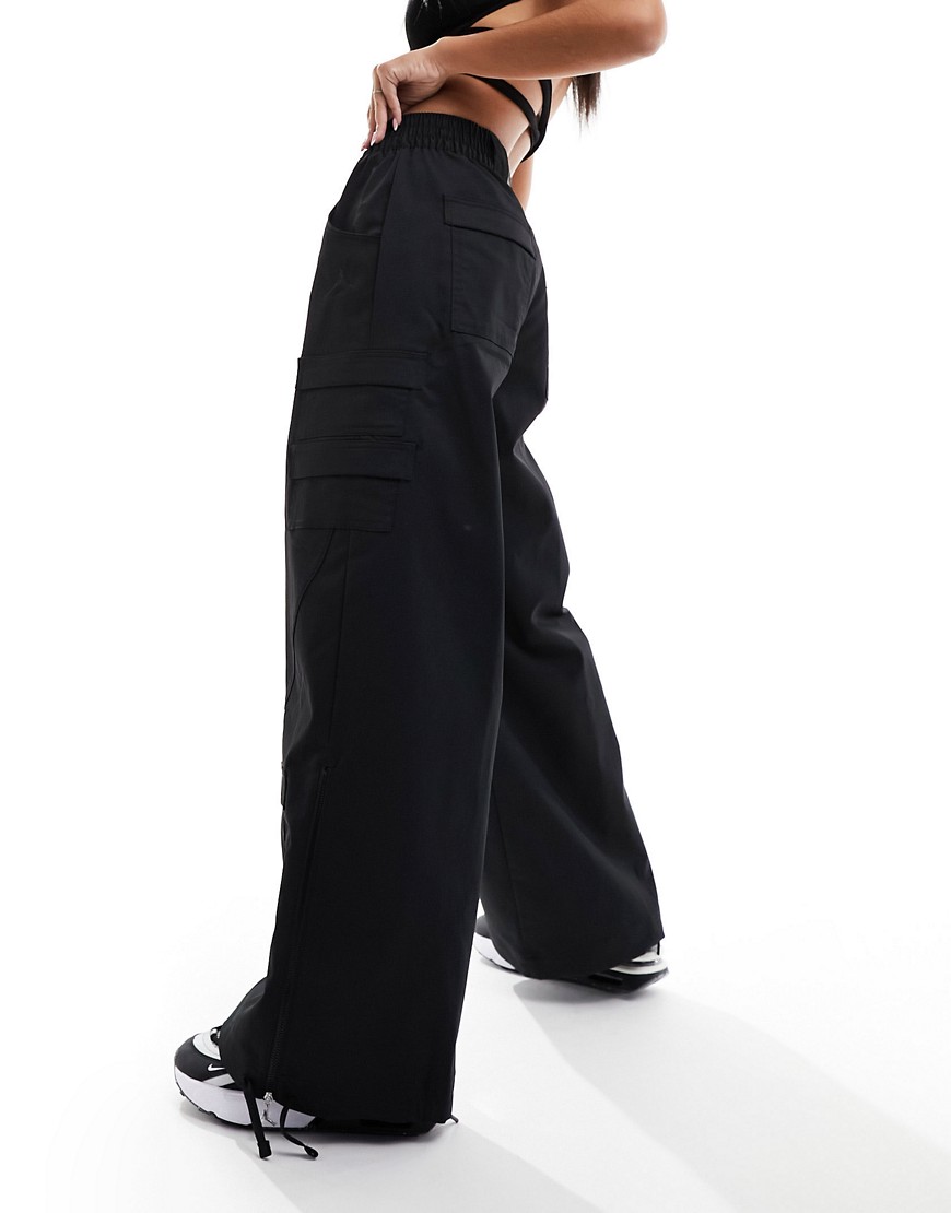 Jordan high waist chicago cargo trousers in black