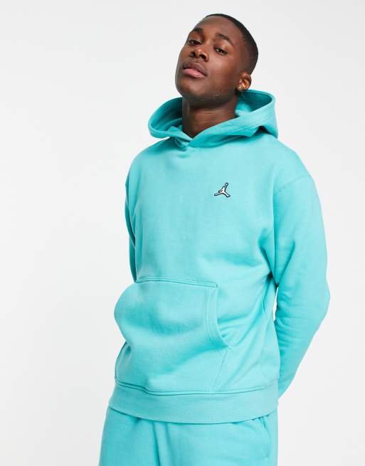 Jordan - Hoodie met geborduurd Jumpman logo in blauwgroen met wassing S3