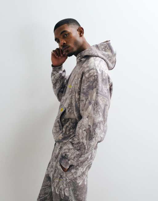 Jordan hoodie oversize épais à imprimé camouflage Real Tree beige, 3 de 5