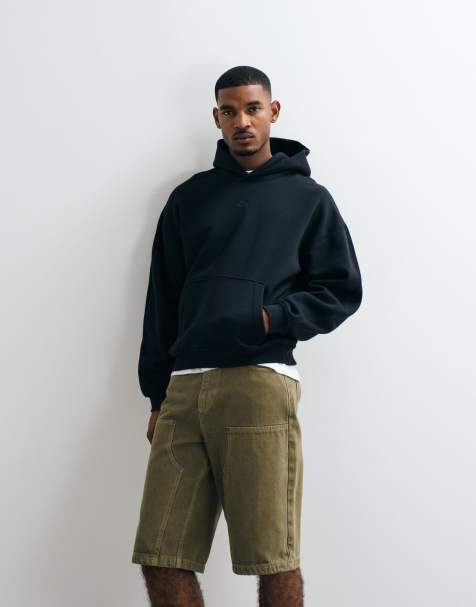 Jordan hoodie oversize épais à logo poitrine noir - view 1