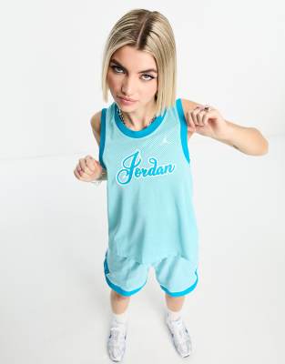 Jordan jersey tank top in bleached aqua - ASOS Price Checker