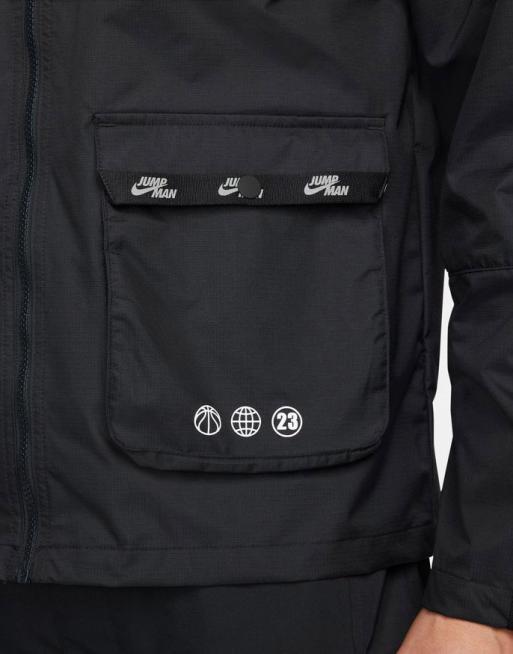 Jordan – Jumpman – Czarna kurtka trenerska z tkaniny, 3 z 4