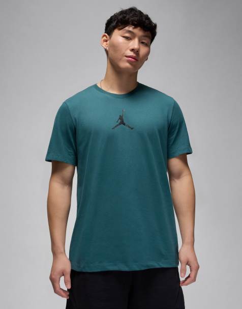 Jordan Jumpman Dri-FIT centre logo t-shirt in dark green - view 1