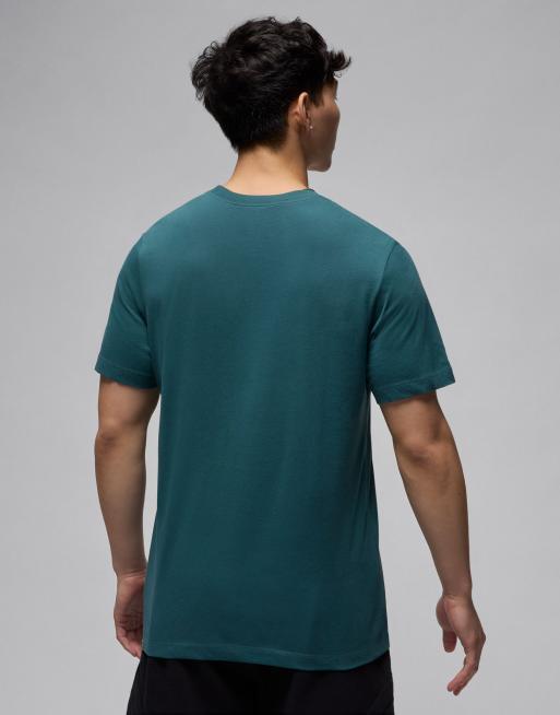 Jordan - Jumpman Dri-FIT - T-shirt verde scuro con logo centrale, 3 di 4