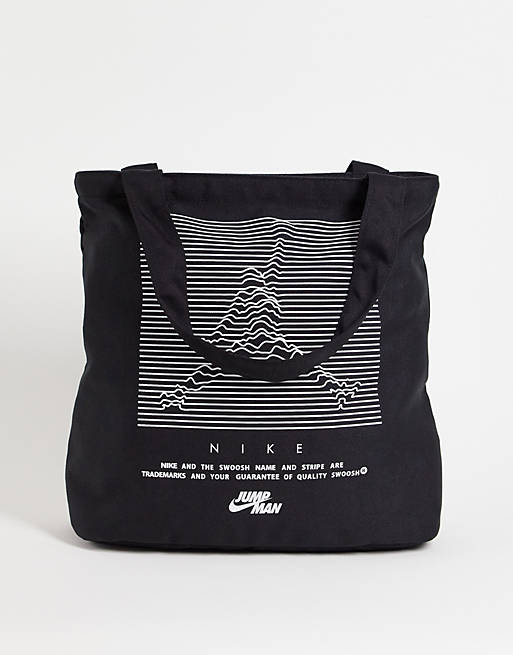 Jordan Jumpman graphic tote bag in black | ASOS
