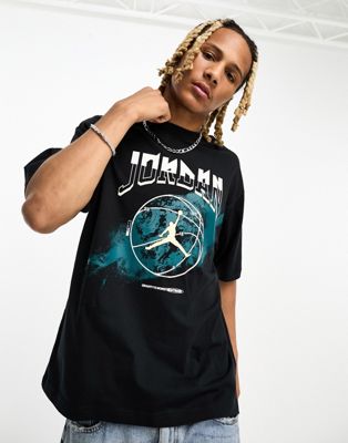 Jordan Jumpman grapic logo short sleeve t-shirt in black