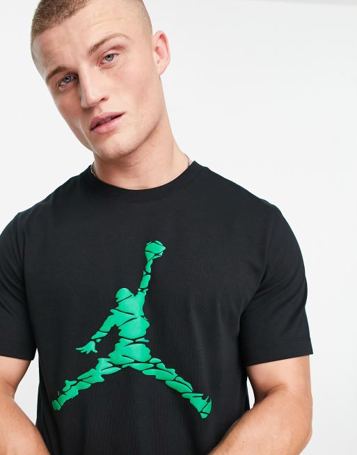 Black and green store jordan shirt