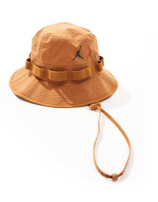 Jordan Jumpman logo bucket hat in brown, 4 of 4