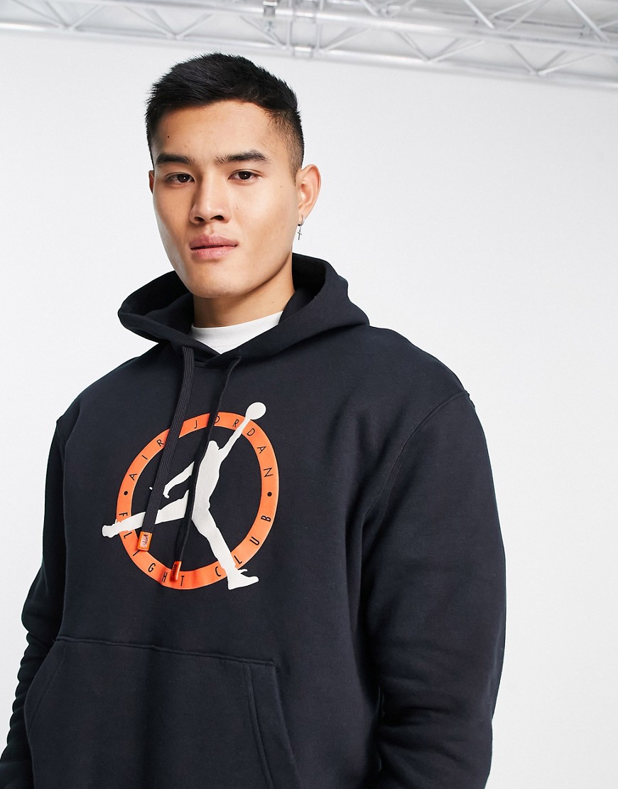 Jordan Jumpman logo fleece hoodie in black