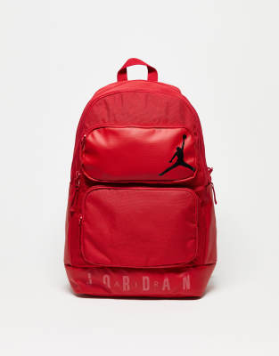 all red jordan backpack