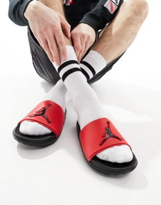 Jordan Jumpman slide in black and red