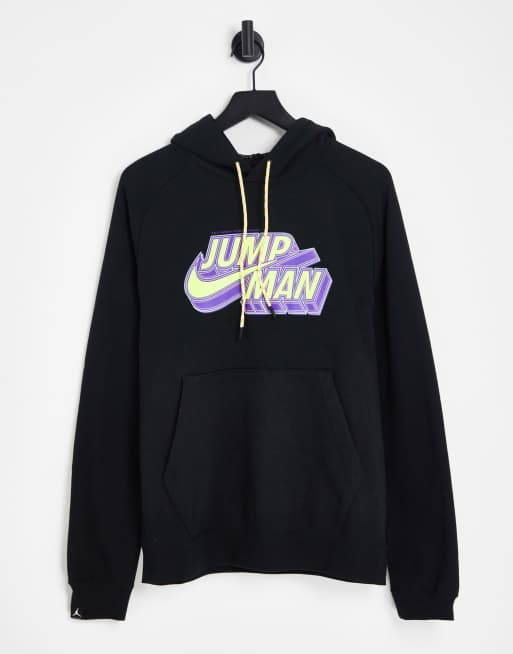 Jordan - Jumpman - Sort hættetrøje i fleece 