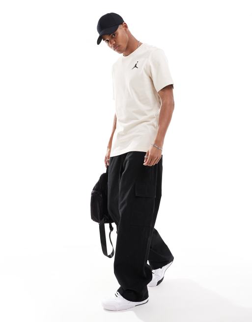 Jordan - Jumpman - T-shirt color pietra con logo piccolo