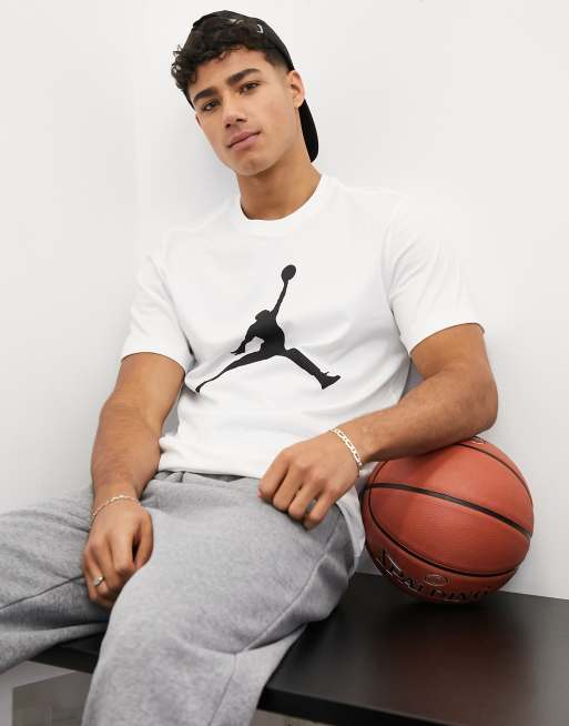 Jordan - Jumpman - T-shirt met groot logo in wit