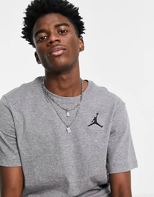 Jordan - Jumpman - T-shirt met mini-logo in gemêleerd grijs