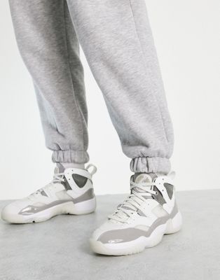  Jumpman Two Trey trainers in medium grey and summit white