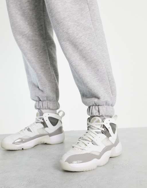 Jordan Jumpman Two Trey trainers in medium grey and summit white