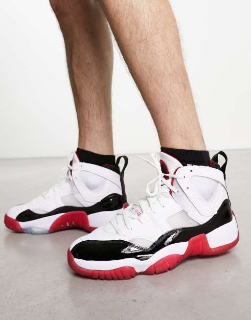 White black and red hot sale jordans