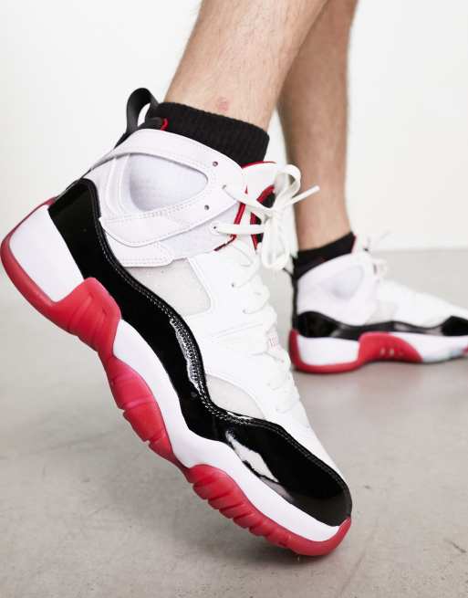 Nike jordan best sale white black red