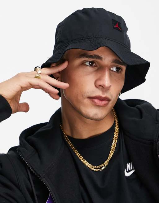 Black jordan store bucket hat