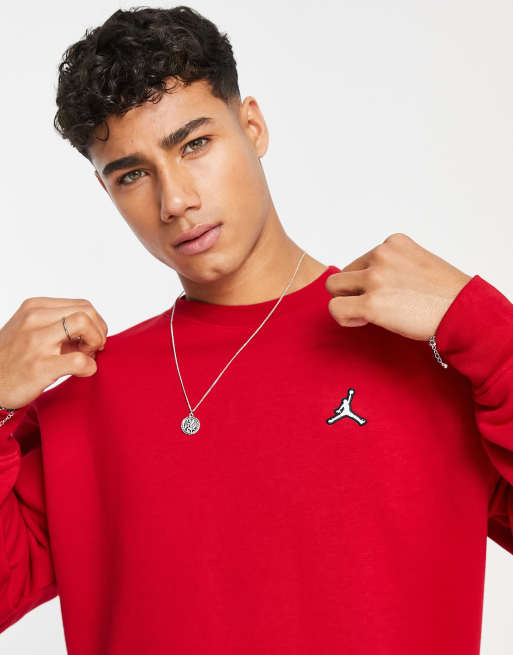 Jordan – Jumpmann – Czerwona bluza dresowa z okrągłym dekoltem i małym logo, 3 z 4